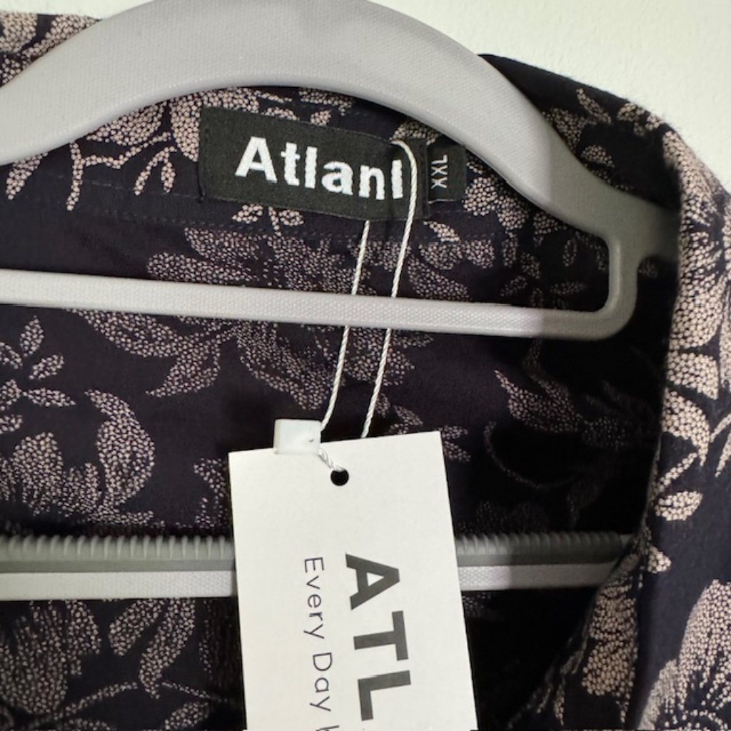 Atlanl Men's Floral Short Sleeve Button Shirt Size Xxl New!!! — image 5 of 5